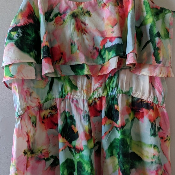 Fleur Wood Ikebana Watercolor Silk Jumpsuit - M - Picture 7 of 7